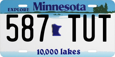 MN license plate 587TUT