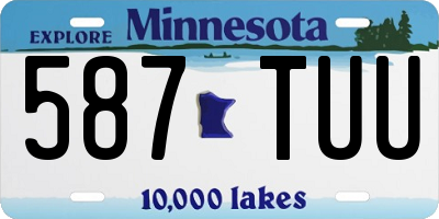MN license plate 587TUU