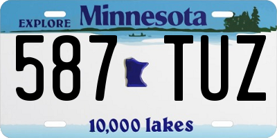MN license plate 587TUZ