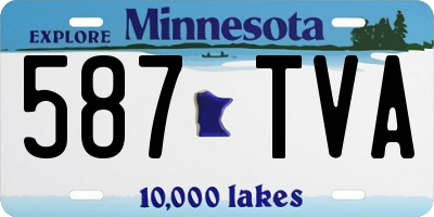 MN license plate 587TVA