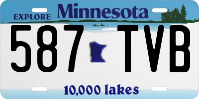 MN license plate 587TVB