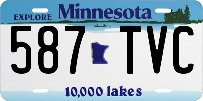 MN license plate 587TVC