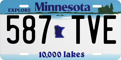MN license plate 587TVE