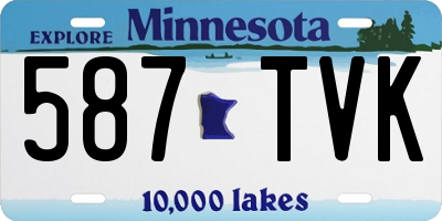 MN license plate 587TVK