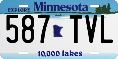 MN license plate 587TVL