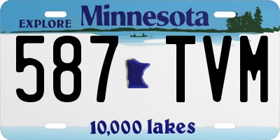 MN license plate 587TVM