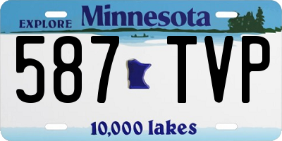 MN license plate 587TVP