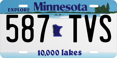 MN license plate 587TVS