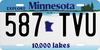 MN license plate 587TVU