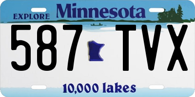 MN license plate 587TVX