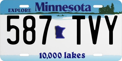 MN license plate 587TVY