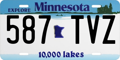 MN license plate 587TVZ