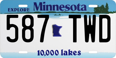 MN license plate 587TWD