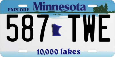 MN license plate 587TWE