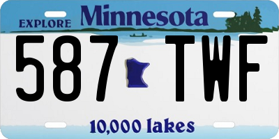 MN license plate 587TWF