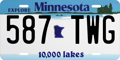 MN license plate 587TWG