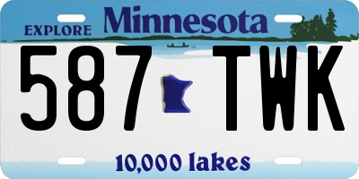 MN license plate 587TWK
