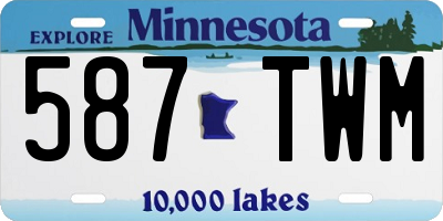 MN license plate 587TWM