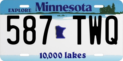 MN license plate 587TWQ