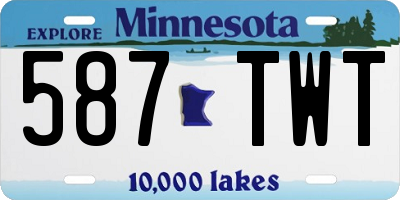 MN license plate 587TWT