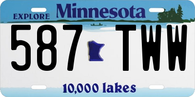 MN license plate 587TWW