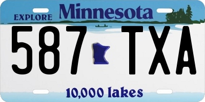 MN license plate 587TXA