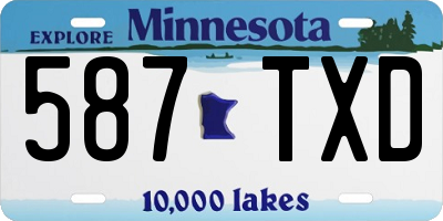 MN license plate 587TXD