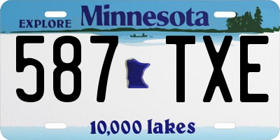 MN license plate 587TXE