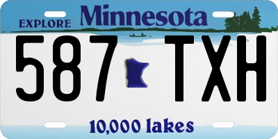 MN license plate 587TXH