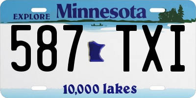 MN license plate 587TXI