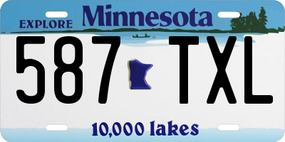 MN license plate 587TXL