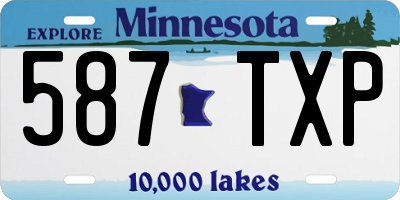MN license plate 587TXP