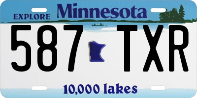 MN license plate 587TXR