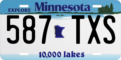 MN license plate 587TXS