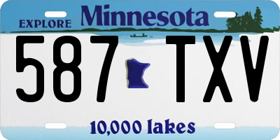 MN license plate 587TXV