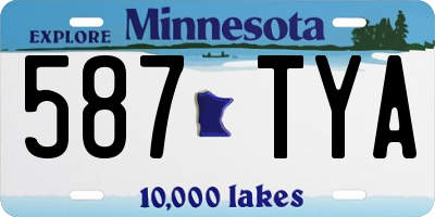 MN license plate 587TYA
