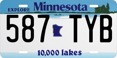 MN license plate 587TYB