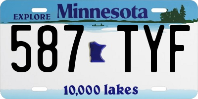 MN license plate 587TYF