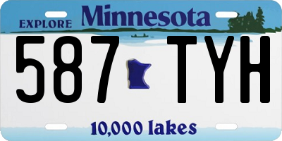 MN license plate 587TYH