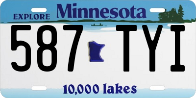 MN license plate 587TYI