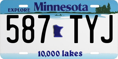 MN license plate 587TYJ