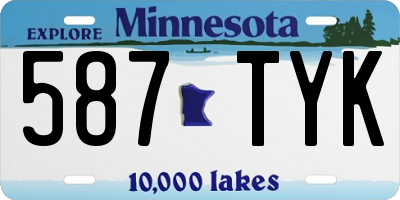 MN license plate 587TYK