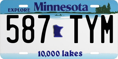 MN license plate 587TYM
