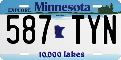 MN license plate 587TYN