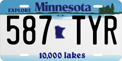MN license plate 587TYR