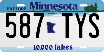 MN license plate 587TYS