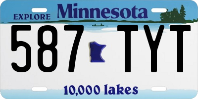 MN license plate 587TYT