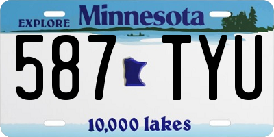 MN license plate 587TYU