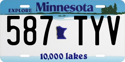 MN license plate 587TYV
