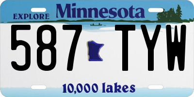 MN license plate 587TYW